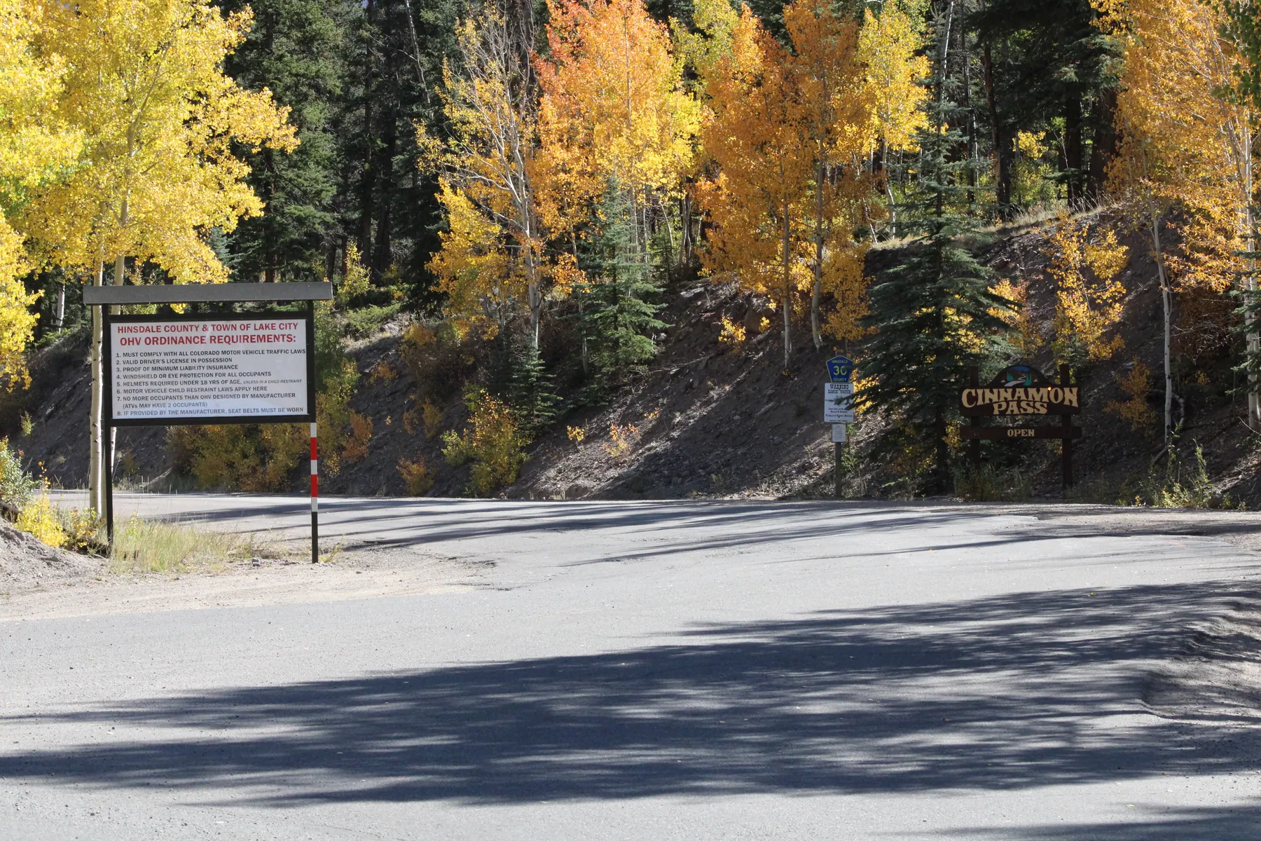 Cinnamon Pass OHV Information