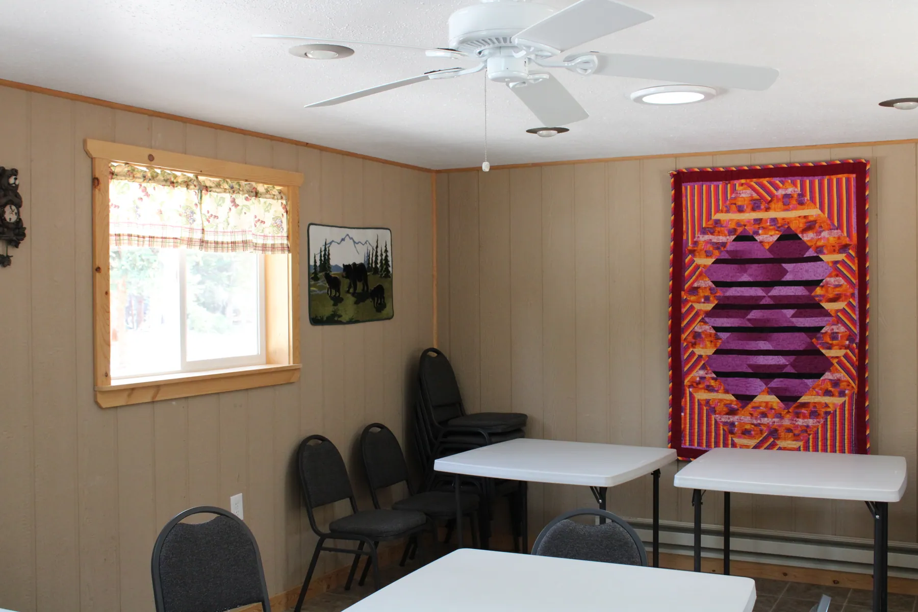 Woodlake Guest Game Room with tables and chairs